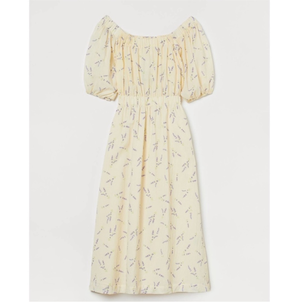 Wildflower Collection Cotton Lavender Off-the-shoulder H&M DRESS boho Medium